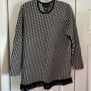 Vintage Andrea Jovine Wool Houndstooth Sweater